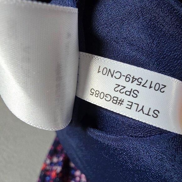 J. Crew Maxi Dress Sz 0 Navy Floral Tiered Sleeveless A Line Boho Ruffle Picnic - Picture 13 of 16